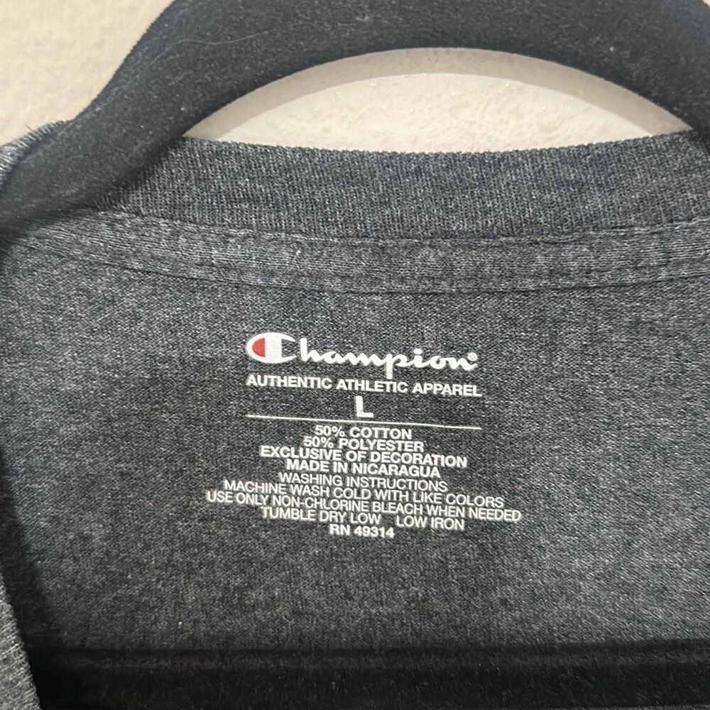 Champion Mens Gray University of Delaware Crewneck T-Shirt Size Large - Picture 4 of 5